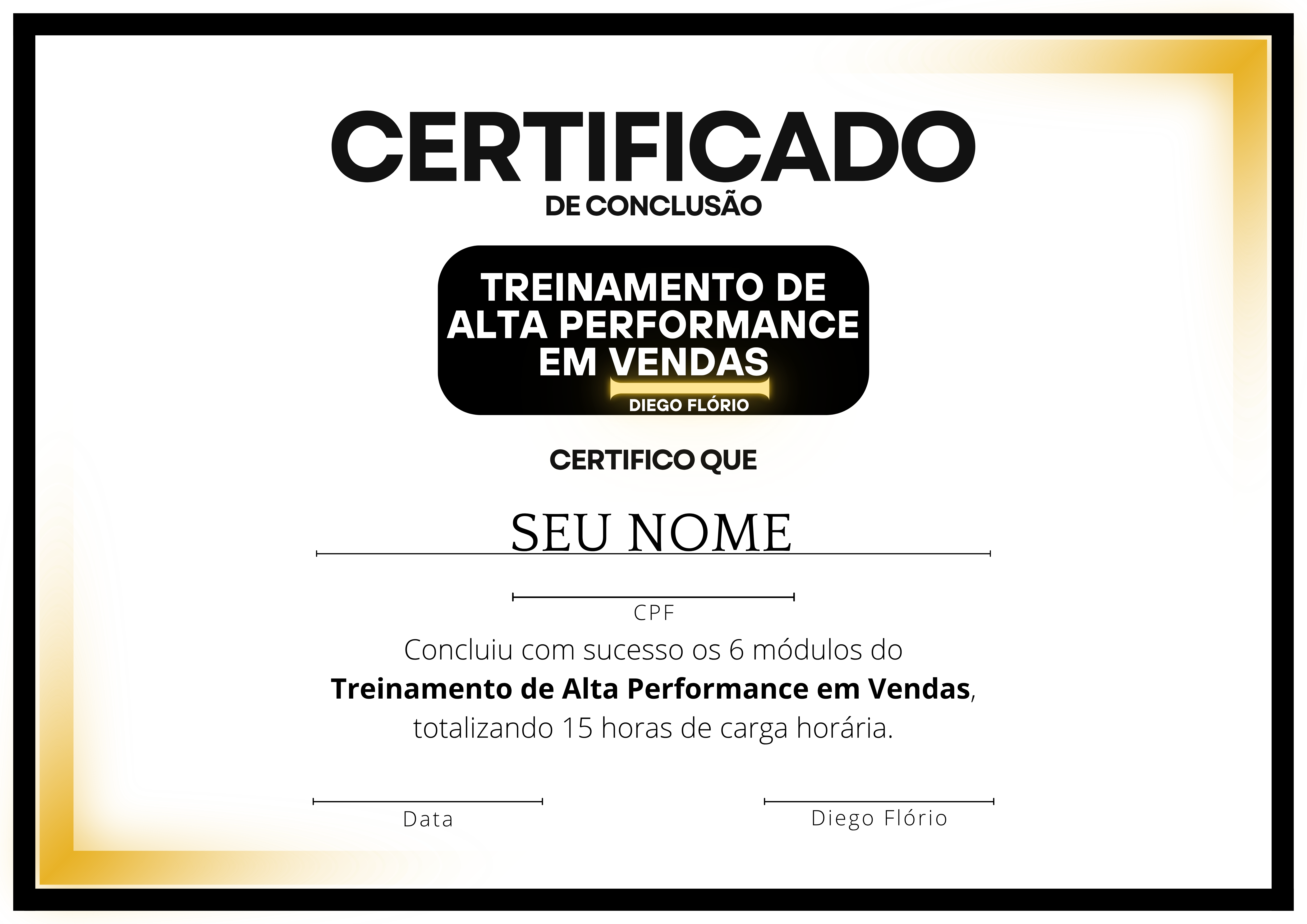 Certificado Missão: Pra Cima Vender